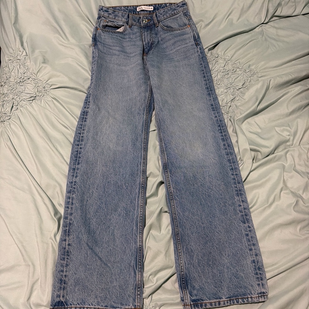 Zara Denim Wide-Leg Jeans